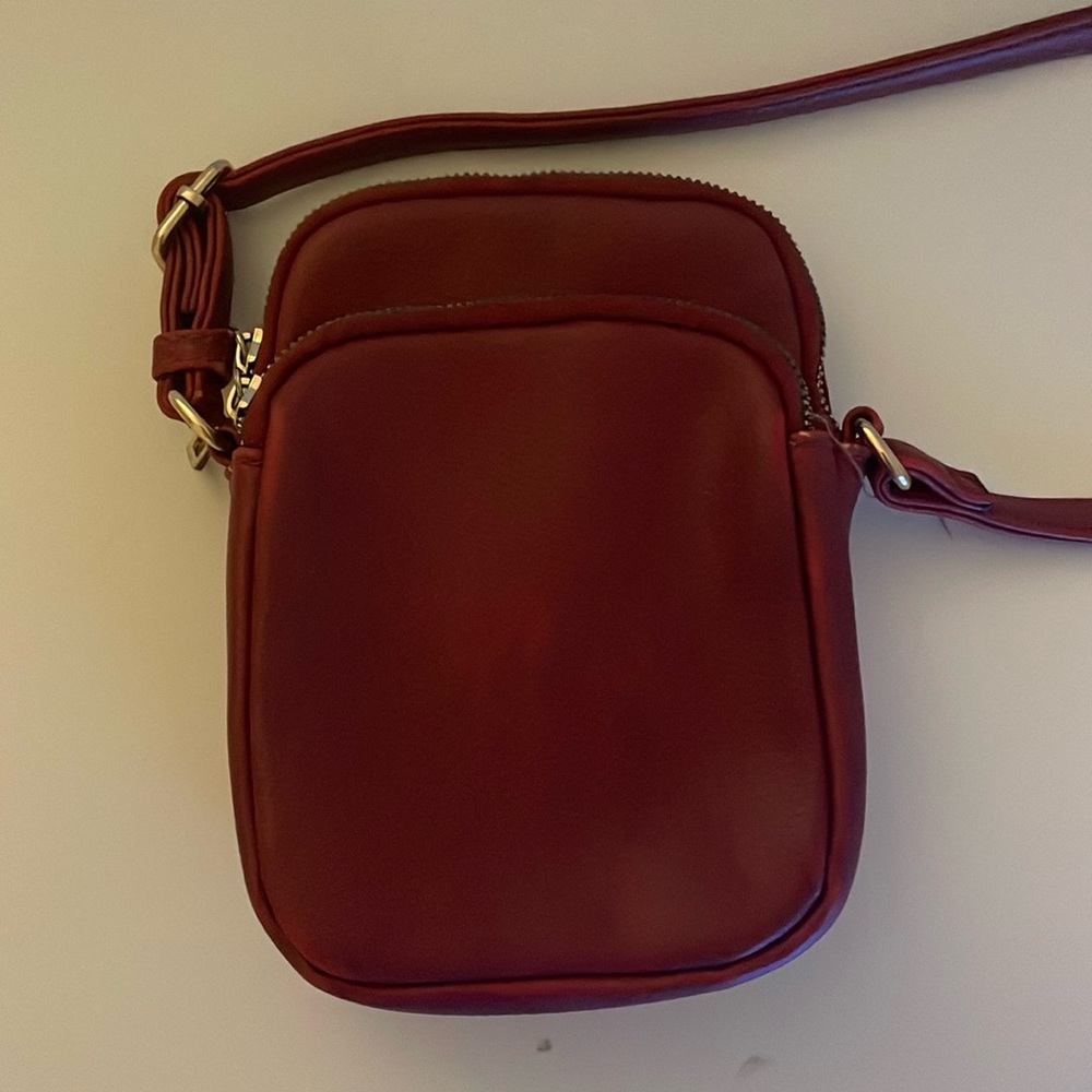 Red crossbody purse